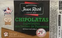 Mängden socker i Chipolatas superieures aux herbes x12, la barquette de
