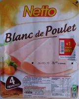Mängden socker i Blanc de Poulet - 4 Tranches + 1 tranche Gratuite - Netto
