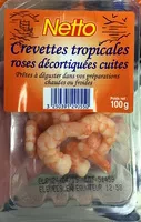Mängden socker i Crevettes tropicales roses décortiquées cuites