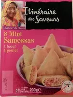 Mängden socker i Mini samoussas bœuf poulet