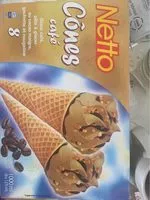 Mängden socker i Netto Glace Cones Cafe *8