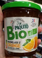 Mängden socker i Marmelade d'orange au sucre de canne bio