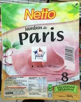 Mängden socker i Jambon de Paris - 8 Tranches (découenné dégraissé)