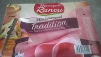 Mängden socker i Mon Gourmand - Tradition - Jambon cuit avec un bouillon de légumes