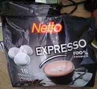 Mängden socker i Expresso 100% Arabica Netto 125 G (18 Dosettes Souples)