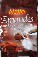 Mängden socker i Amandes enrobées de chocolat au lait