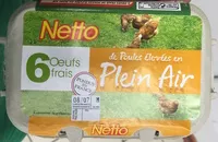 Mängden socker i 6 Œufs frais de poules élevées en plein air