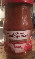 Mängden socker i Sauce Bolognaise a la viande bovine