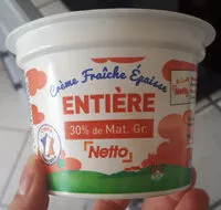 Mängden socker i Crème Fraîche épaisse entière