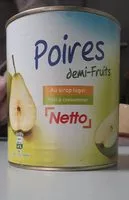 Mängden socker i Poires demi-fruits au sirop léger