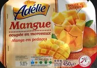Mängden socker i Mangue coupée en morceaux