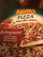 Mängden socker i Netto Pizza Cuite Sur Pierre Bolognaise Surgele