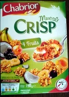 Mängden socker i Céréales Muesli Crisp 4 fruits- muesli croustillant