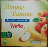 Mängden socker i Pomme banane sans sucres ajoutés*