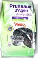Mängden socker i Pruneaux d'Agen dénoyautés