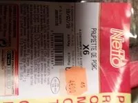 Mängden socker i Paupiette de veau