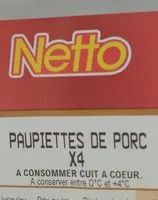 Mängden socker i Paupiettes de porc x4