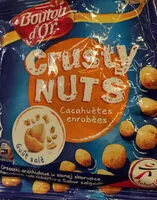Mängden socker i Cacahuètes enrobées goût salé