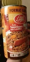 Mängden socker i Lentilles saucsisses