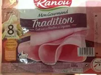 Mängden socker i Jambon cuit de qualité supérieure