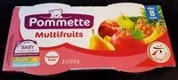 Mängden socker i Purée multifruits, dès 8 mois