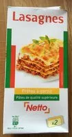 Mängden socker i Netto Lasagne A garnir