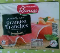 Mängden socker i Jambon cru grandes tranches