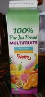 Mängden socker i 100% Pur Jus Pressé Multifruits sans pulpe