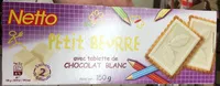 Mängden socker i Petit beurre avec tablette de chocolat blanc