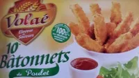 Mängden socker i 10 bâtonnets de poulet