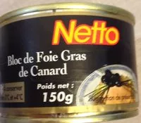 Mängden socker i Bloc de foie gras de canard