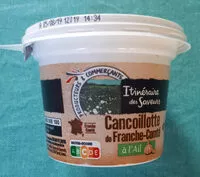 Mängden socker i Cancoillotte de Franche Comte a l'ail, le pot de
