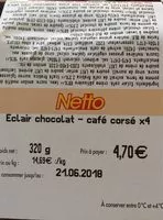 Mängden socker i Eclair chocolat cafe