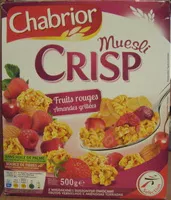 Mängden socker i Muesli CRISP Fruits rouges Amandes grillées