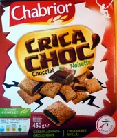 Mängden socker i Crica Choc' Chocolat Noisette