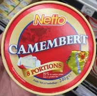 Mängden socker i Camembert, 8 Portions (21 % MG)