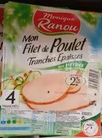 Mängden socker i Mon Filet de Poulet Tranches Épaisses aux Herbes (4 tranches)
