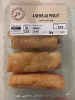 Mängden socker i 4 Nems au poulet, sauce Nuoc Mam