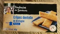 Mängden socker i Itineraire des Saveurs, Crepes dentelle nature