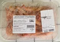 Mängden socker i Crevette entières cuites réfrigérées 1,000kg