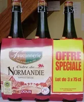 Mängden socker i Cidre de Normandie, Doux (2 % vol.) [La bouteille : code barre 3250390030560]