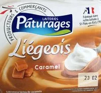 Mängden socker i Liégeois Caramel Pâturages x4