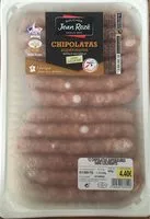 Mängden socker i Chipolatas supérieures, boyaux naturels, sans colorant