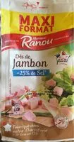Mängden socker i Dés de jambon réduit en sel