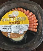 Mängden socker i Crevettes d'apéro à l'aïoli