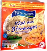 Mängden socker i 3 fromages : Maasdam - Emmental - Mozzarella Râpé