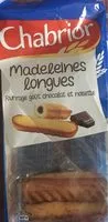 Mängden socker i Madeleines longues fourrage goût chocolat goût noisettes