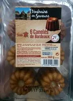 Mängden socker i 6 Canelés de Bordeaux