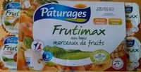 Mängden socker i Frutimax aux bons morceaux de fruits - 2 pêches, 2 abricots, 2 ananas, 2 poires