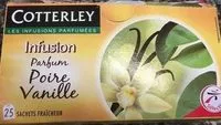 Mängden socker i Cotterley Infusion parfum poire vanille les 25 sachets de 1,5 g